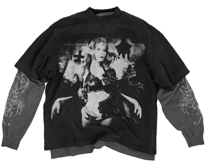 T-shirt à manches longues pour homme à double couche sérigraphié 100% coton Séchage rapide Respirant - Product Image 3