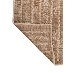 Classic Style Thyme Beige Brown Hand Knotted Jute Hemp <b>Rug</b> 9x12 Rectangle Geometric for Home for Living Hallway-PKJT-7004 - Product Image 5