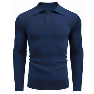 Polo de Punto de Manga Larga para Hombre con Diseño de Cuello Clásico, Adecuado para Invierno y Clima Cálido - Product Image 4