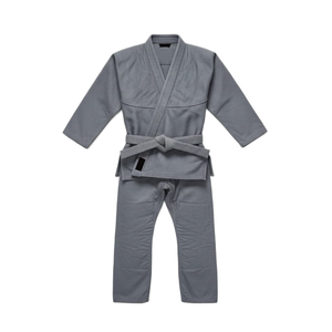 Ensemble d'uniformes de judo gris en tissu perlé modal 450 GSM, durable, respirant, séchage rapide, pantalon robuste, entraînement, OEM personnalisé, arts martiaux - Product Image 1