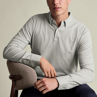 Vente en gros de t-shirts pour hommes à manches longues en tissu éponge uni, coupe classique, 100% coton respirant, gris argenté, MOQ 10 pièces