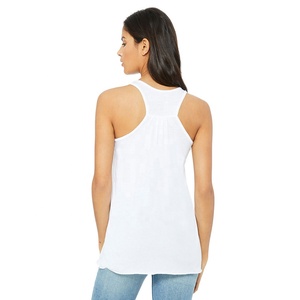 Débardeur Bella Canvas White Ladies' Flowy Racerback Tank Breathable Ladies WOMEN'S FLOWY RACERBACK TANK TOP - Product Image 3
