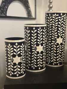 Jarrón con incrustaciones de hueso y flores para regalo de boda y decoración de fiesta Jarrones con incrustaciones de hueso - Product Image 3