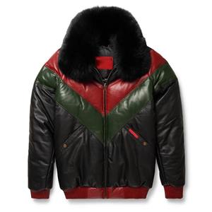 Chaqueta Acolchada con Capucha de Piel Sintética para Hombre |   Abrigo Acolchado Aislante de Invierno |   Ropa de abrigo con aspecto de cuero PU cálido - Product Image 2