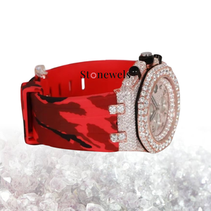 Stonewels Luxury IGI/GIA Certified Moissanite Diamond Cool Relojes mecánicos Hip Hop Natural Diamond Relojes mecánicos para hombres - Product Image 3