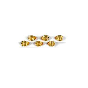 Piedra Preciosa de Citrino Natural, Corte Pera de 10x14 mm, Color Amarillo-Naranja, Calidad Fina, Tratada con Calor, Certificada por IGI, para Accesorios de Joyería - Product Image 2