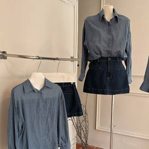 OEM ODM Haut à manches longues rayé en tissu doux pour femmes, à porter au quotidien - Product Image 5