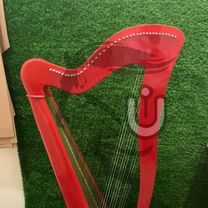 42-snarige op maat gemaakte hendelharp met standaard, rode kleur, premium kwaliteit beukenhout, duurzaam, gemaakt door Unbridleds Industry - Product Image 5
