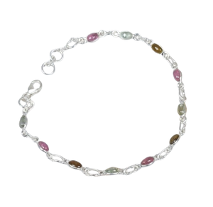 Bracelets ajustables faits à la main tendance certifiés en argent sterling 925 plaqué or avec pierres précieuses multi-zircon naturelles pour hommes, octobre - Product Image 1