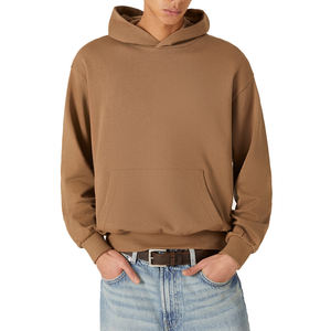 Custom Heavy Weight Boxy Fit 500 Gsm Blank Oversized Heavyweight 100% Cotton Unisex No String Double Layer <b>Hoodie</b> - Product Image 1