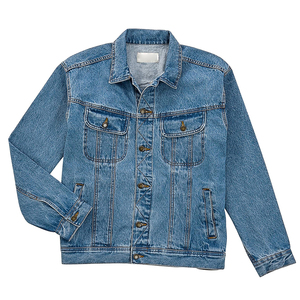 2024 New Wholesale Plain Washed Cotton Casual Custom Men's <b>Denim</b> <b>Jacket</b> Custom Logo Design OEM Service High Street Style - Product Image 4