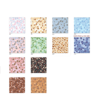 Carreaux de sol en céramique émaillée Aspino de qualité supérieure, finition rustique moderne, résistants aux acides, antidérapants, noir mat, texture fleurs et plantes