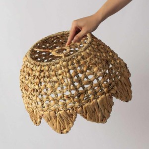 Handmade pendant <b>lights</b> water hyacinth hanging lamps scalloped edge <b>ceiling</b> lamp <b>cover</b> wholesale supply - Product Image 2