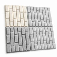 Panneau acoustique en fibre de polyester, motif brique 3D, panneau acoustique pour animaux de compagnie, panneau mural modulaire absorbant le son