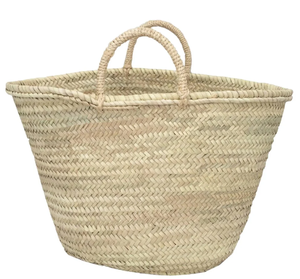 Cestas de Paja Hechas a Mano - Cesta Francesa, Cesta de Mercado XL, Cesta Marroquí Hecha a Mano - Product Image 1