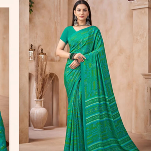 ชุดส่าหรีผ้าไหมเนื้อนุ่มดีไซเนอร์ชาวอินเดียสวมใส่สบายและชุดปาร์ตี้ส่าหรีพิมพ์ดิจิตอลชุดส่าหรีสำหรับงานแต่งงาน - Product Image 1