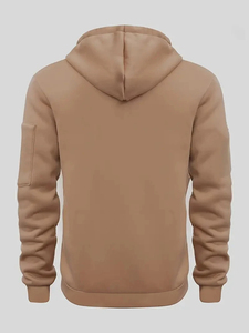 Sudadera con Capucha Casual para Hombre, con Cierre, Bolsillo Tipo Canguro, Color Sólido, Manga Larga, Transpirable, Mezcla de Poliéster/Algodón de 300g - Product Image 5