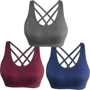 Soutien-gorge de sport pour femme, nouvelle conception, yoga, gym, maintien élevé, séchage rapide, respirant, coupe-vent, logo frontal personnalisable, tailles et couleurs, grande taille - Product Image 3