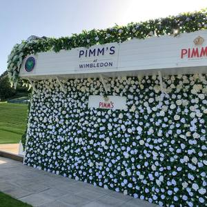 Artificial White Rose Hydrangea Green Wall Panel Wedding Backdrop, Event Decor, Photo Booth <strong>Background</strong> Easy Install - Product Image 5