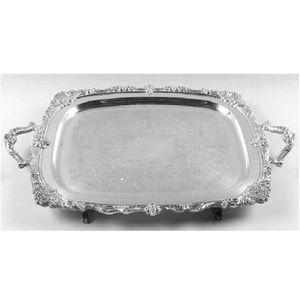 Plateau en laiton de forme rectangulaire fait à la main vaisselle de conception antique plateau décoratif en métal pour l'utilisation d'ustensiles de cuisine - Product Image 4