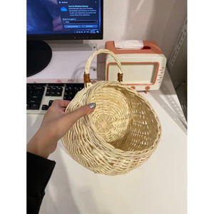 Boho Decorative <b>Rattan</b> <b>Hanging</b> <b>Basket</b> Kitchen Item or Making Flower <b>Hanging</b> Pot Used for Home Decor Made by VgreenArt in Vietnam - Product Image 3