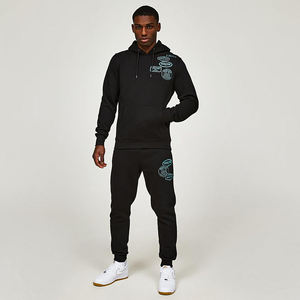 Survêtement décontracté pour homme avec logo personnalisé, streetwear d'hiver, jogging à capuche, 100% coton avec techniques d'impression, fabriqué au Pakistan - Product Image 1