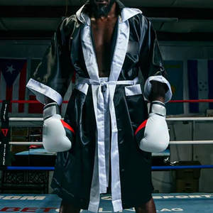 Nueva llegada, último diseño, bata de boxeo con capucha de diseño personalizado para combate de boxeo, bata de boxeo a precio económico. - Product Image 2