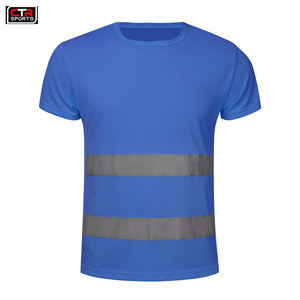 Men's High Visibility Construction <b>Work</b> <b>Wear</b>-Short Sleeve Hi Vis T-Shirt <b>Waterproof</b> Reflective Tape Hi Visibility Construction - Product Image 5