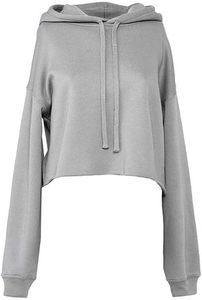 Sweat à capuche court lourd par Boomletcorp Down Shoulder Boxy Fit avec motif imprimé teint uni pour l'hiver - Product Image 6