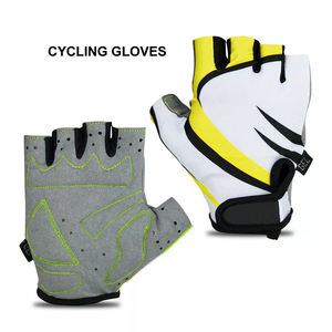 Guantes de Ciclismo de alta calidad para hombre, guantes de nailon transpirables antideslizantes con absorción de golpes acolchados de Gel de medio dedo para ciclismo - Product Image 4