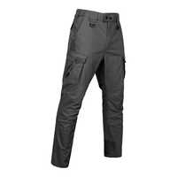 Celana Cargo Techwear Outdoor Multi Kantong Elastis Pria, Celana Kerja Taktis Soft Shell, Pinggang Sedang, Model Flat Front, Dewasa, Musim Gugur