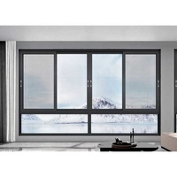 Ventana Corredera de Aluminio con Doble Acristalamiento, a Prueba de Polvo, de Vidrio Templado, Eficiente Energéticamente y Antirrobo, Personalizada