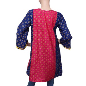 คุรตีพิมพ์ลายสำหรับผู้หญิง - สีฟ้า - Product Image 3