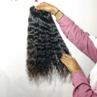Vente en gros 100% extensions de cheveux humains vierges du temple indien alignés sur les cuticules naturelles cheveux humains bouclés crépus non traités