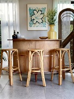 Tabourets de bar modernes en rotin faits à la main, durables et écologiques, meubles de décoration pour bar et restaurant, nouveau design
