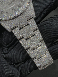 Reloj de Moissanita de Lujo de Alta Calidad, Reloj Personalizado con Incrustaciones de Diamantes para Regalo, Venta al por Mayor de Fábrica, Relojes Mecánicos con Incrustaciones de Diamantes Estilo Hip Hop - Product Image 3