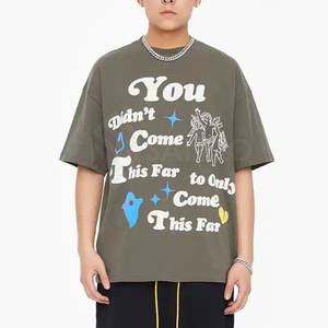 Venta en Línea de Camisetas de Manga Corta para Hombre, Corte Holgado, 100% Algodón, Transpirables, de Secado Rápido, con Diseño Estampado - Product Image 2