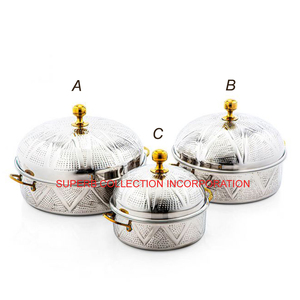 Couvercle en bois d'acier inoxydable Chapati Hotpot rond - Product Image 6