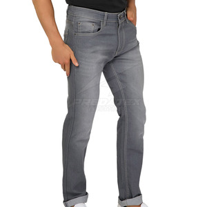 Customized Casual Men's Jeans Pants Mid Waist Medium Wash Unique Design Breathable Lightweight Corduroy Fabric 100% Cotton - Product Image 4