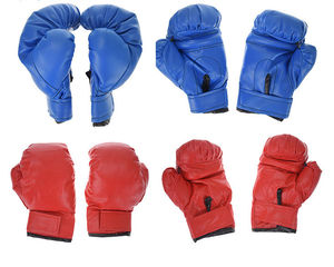 Fábrica al por mayor 8-14oz PU guantes de boxeo en piel marrón blanco azul para adultos y niños entrenamiento logotipo personalizado disponible - Product Image 4