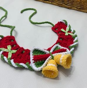 2025 cat <b>Winter</b> Crochet Pet Scarf Popular Pet Scarf Warm and Fashionable <b>Bell</b> Scarf - Product Image 1