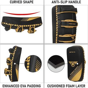 Premium Quality Curved Arm <b>Pad</b> for <b>Thai</b> Kickboxing <b>Muay</b> <b>Thai</b> MMA Training Focus Punch Mitts for Fitness Protection Boxing Target - Product Image 5