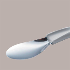 ไม้พายทำไอศกรีมเหล็ก20ซม. เป็นมิตรกับสิ่งแวดล้อมพร้อมด้ามจับสีขาวตามหลักสรีรศาสตร์อุปกรณ์ตักไอศกรีมในกล่องสะดวก - Product Image 3