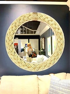 Design Resin Material Gold Makeup <b>Mirror</b> Decoration <b>Hanging</b> <b>Mirror</b> French Carved Retro Gold Foil Hollow - Product Image 6