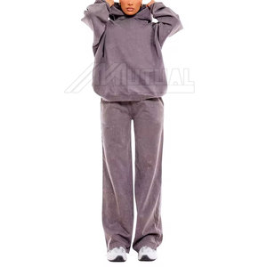 Ropa de correr con lavado ácido para mujer superventas, Conjuntos recién llegados con diseño de patrón sólido, ropa de calle transpirable - Product Image 1