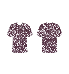 T-shirt à manches courtes pour homme, motif à pois, col rond, coupe classique, vêtement décontracté, respirant, en polyester tricoté - Product Image 1