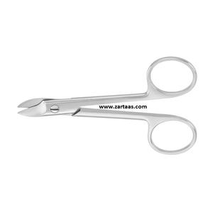 2024 alta calidad 110 mm 4,25 \ "Acero inoxidable curvo no estéril BEEBE corona tijeras Manual tijeras dentales Metal afilado - Product Image 4