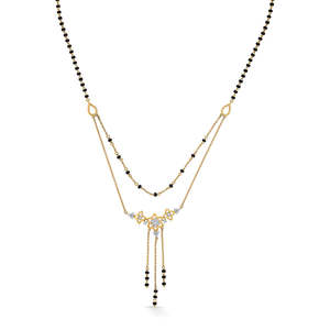 Collier Mangalsutra Moderne Trio Harmony Or et Diamant pour Femmes - Product Image 3