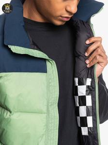 Canvas Stand Collar <b>Men's</b> Winter Puffer <b>Vest</b> Jacket with <b>Multi</b> Pockets Customizable Design Waterproof & Reversible - Product Image 4