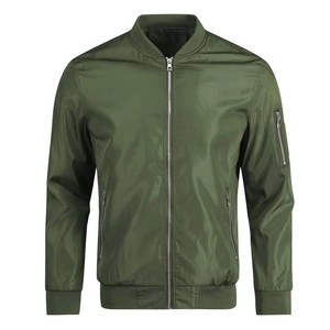 Chaqueta Bomber Premium Personalizada para Hombre, Antibacteriana, 100% Poliéster, con Cierre, Ropa Exterior Informal, Chaqueta Bomber de Otoño para Hombre - Product Image 1